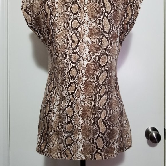 MICHAEL Michael Kors Python Print A-Line Sleeveless Top - Picture 3 of 3